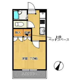 福岡県福岡市中央区渡辺通5【アパート】の間取り
