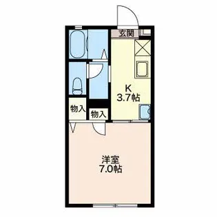 新潟県新潟市中央区紫竹山6【アパート】の間取り