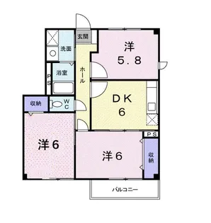 ドゥーフォワイエ【2階】の間取り
