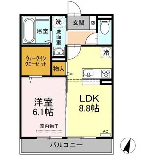 イヴェール【3階】の間取り
