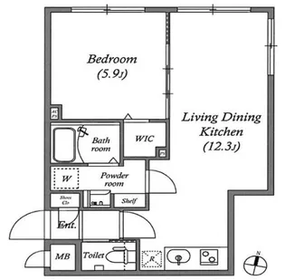 LEGALAND東新宿【4階】の間取り