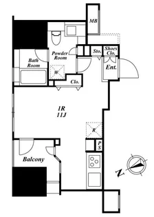朝日マンション五反田【8階】の間取り