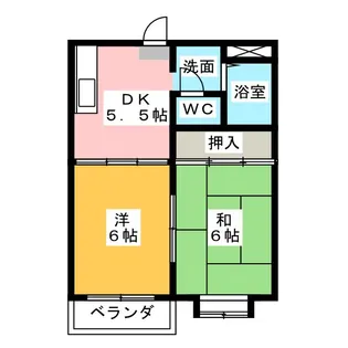 ジュネスみずたにD【2階】の間取り