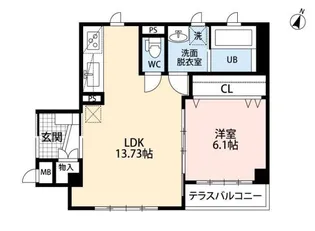 グランサラカーサFOREST【1階】の間取り