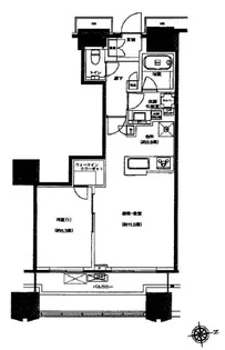 富久クロスコンフォートタワー【27階】の間取り