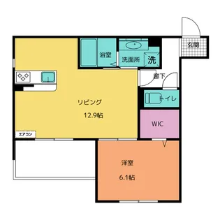 ヴィルソレイユ【1階】の間取り