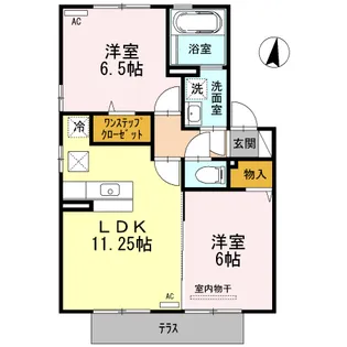 福岡県久留米市南3【アパート】の間取り