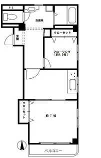 ヴィラ大橋【5階】の間取り