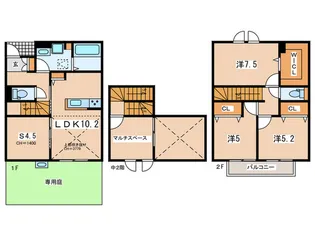 神奈川県小田原市城山2【一戸建】の間取り