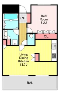 RIBBON CITY COMMUNITY【12階】の間取り