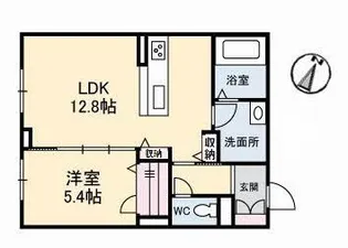 クラレッド マーレ【1階】の間取り