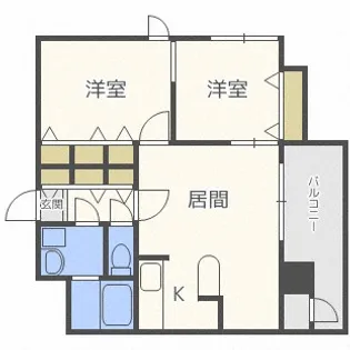 北海道札幌市中央区北二条西24【マンション】の間取り