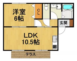シャティハイム【1階】の間取り