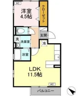 ロータス越路【3階】の間取り