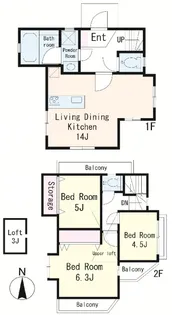 東京都杉並区下高井戸3【一戸建】の間取り