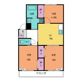 レジデンス清風【4階】の間取り