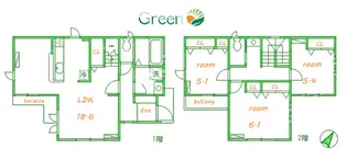 神奈川県藤沢市片瀬海岸3【一戸建】の間取り