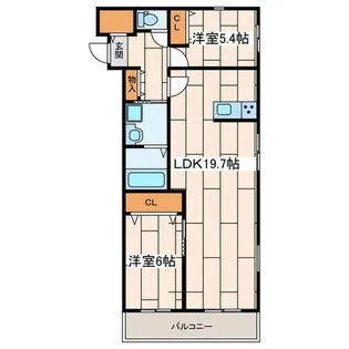 グリーングレイス【3階】の間取り