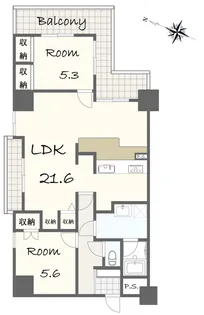 アーク尾道【10階】の間取り