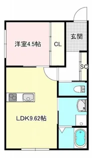 グラシエ土師 ノース【2階】の間取り