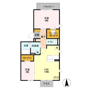 埼玉県草加市西町【アパート】の間取り