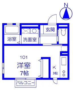 フィオーレ桜ヶ丘【1階】の間取り