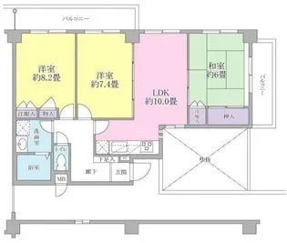 グランノアール光が丘【2階】の間取り