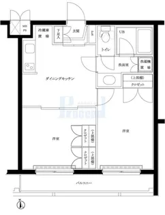 ルーブル早稲田弐番館【5階】の間取り