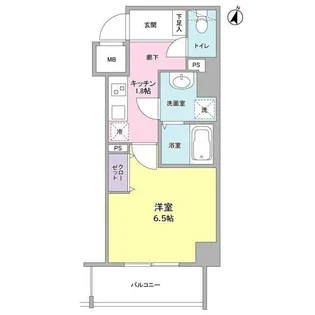 メゾン・ド・クロシェット【6階】の間取り