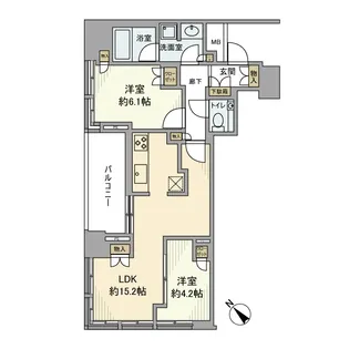 クロスエアタワー【20階】の間取り