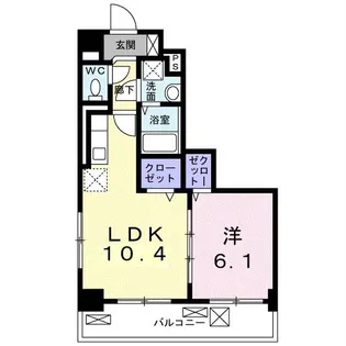 ハッピーメゾンVI【4階】の間取り
