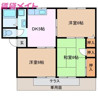 エクレールサンエイA棟【1階】の間取り