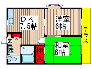 ルミエール勝田台【1階】の間取り