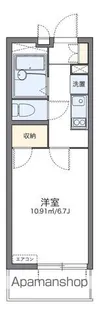 レオパレスKAZU【3階】の間取り