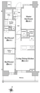 ドゥーエ西馬込【6階】の間取り