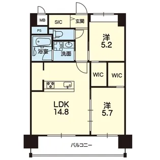 RJRフォレスト熊本駅南【12階】の間取り