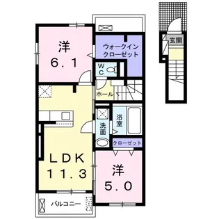 カルマーティI【2階】の間取り