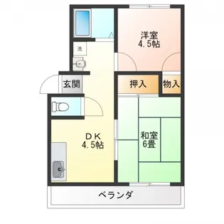 エステートピアひまわり3【1階】の間取り