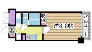 アドバンス三宮ウィングロード【8階】の間取り