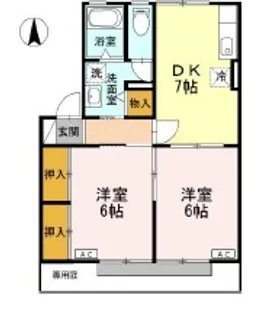 セジュールNOYORI【1階】の間取り