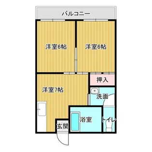 コーポラス田主丸A【1階】の間取り