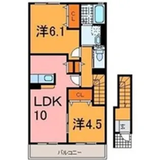 サンスーシー【2階】の間取り