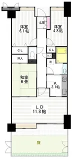 ダイアパレスアポロシティ21高砂参番館【1階】の間取り
