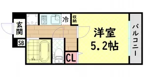 シティアリーナ阿波座西【2階】の間取り