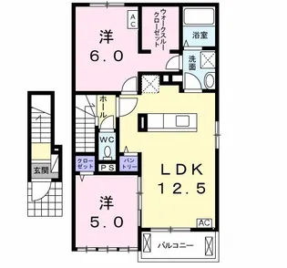 ボンヌ カリテ A【2階】の間取り
