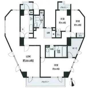 P’s Azabu East【7階】の間取り