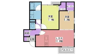 エスメラド西宮【2階】の間取り