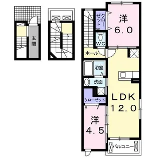 ラビスタリラ【3階】の間取り