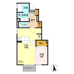 シェモア【1階】の間取り