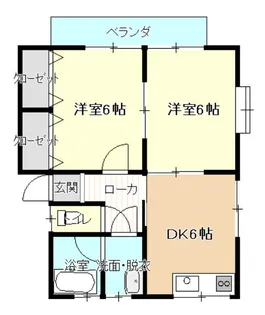 スカイパレス神町【2階】の間取り